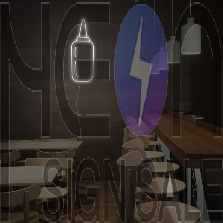 Sauce Bottle Neon Sign For Kitchen