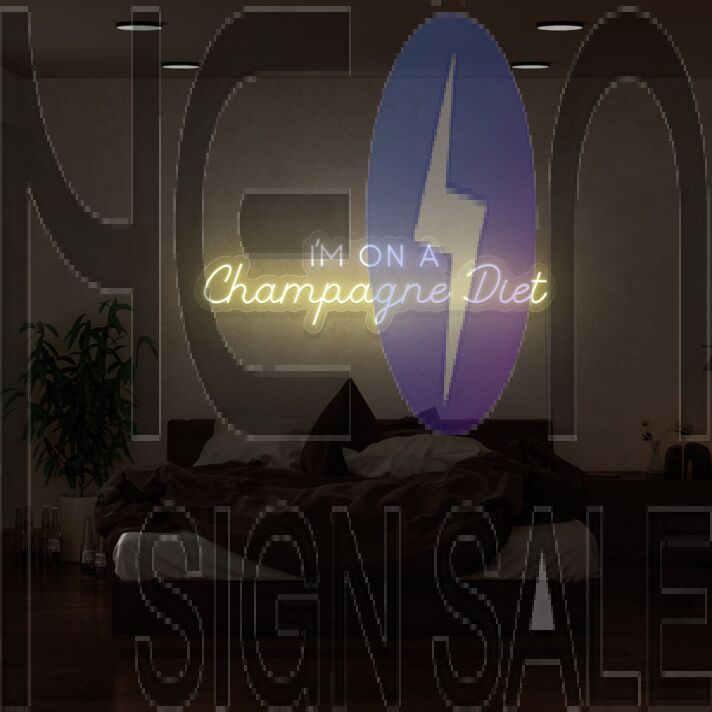 Champagne Diet Neon Sign