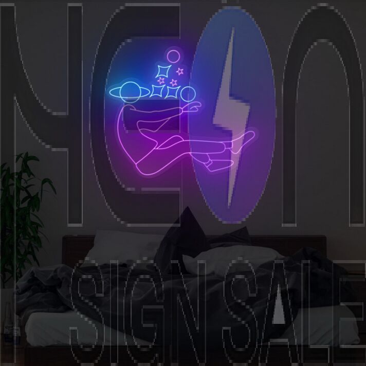 Falling Guy Neon Sign