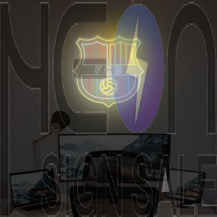 FCB Football Neon Sign