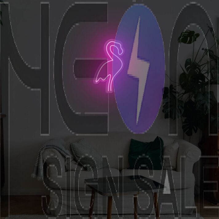 Flamingo Minimalist Neon Sign