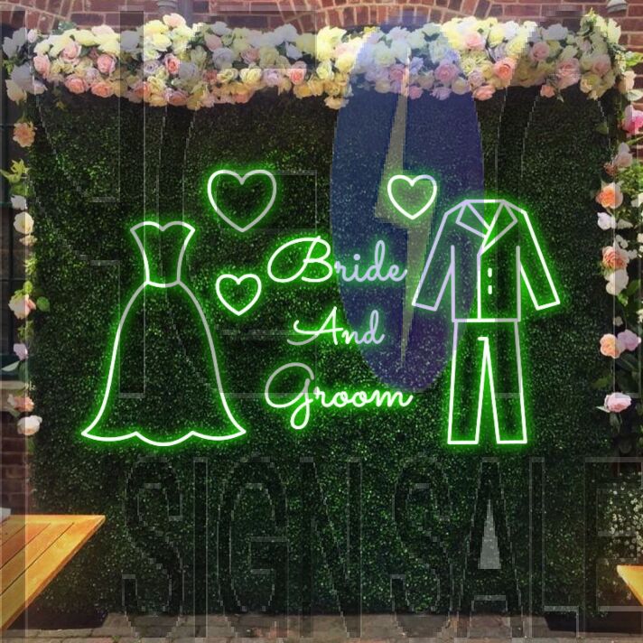 Bride and Groom Neon Sign