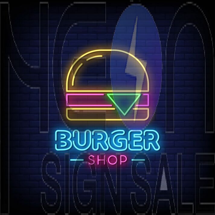 Burger Shop Neon Sign