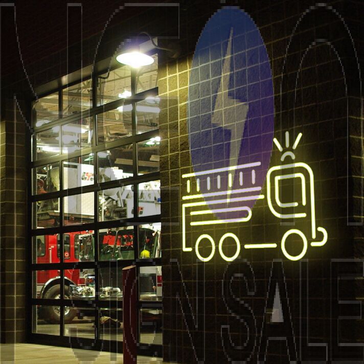 Fire Service Car Neon Sign