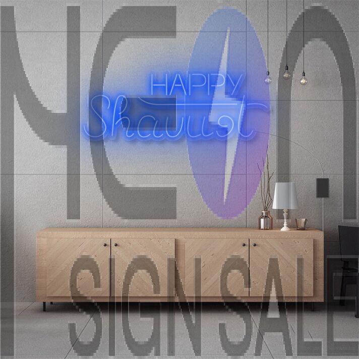 Happy Shavuot Neon Sign