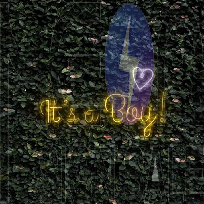 Its A Boy With Heart Neon Sign