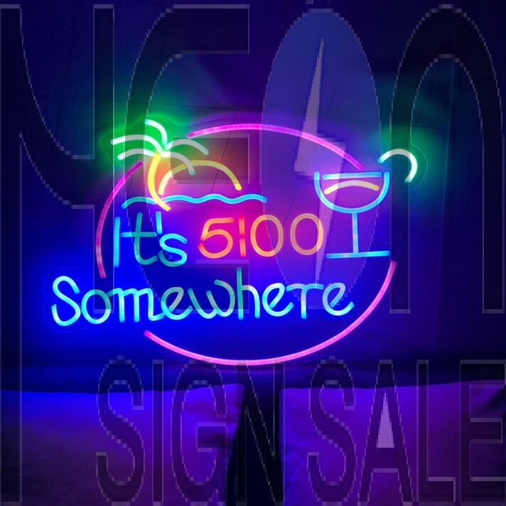 Led Neon Cocktail Sign Bar Neon Light Bar Wall Art Decoration Sign