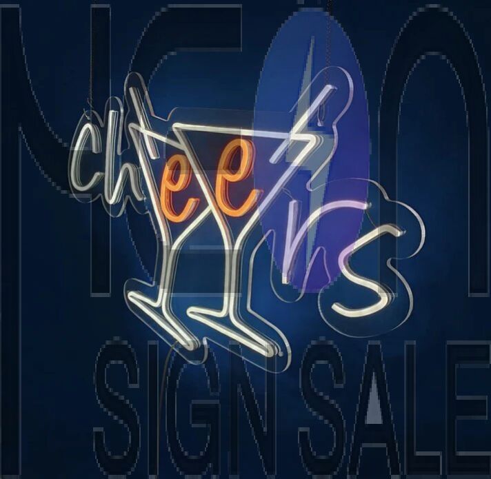 Cheers Cocktail Neon Sign Neon Bar Sign