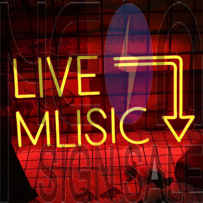 Music Live Neon Sign
