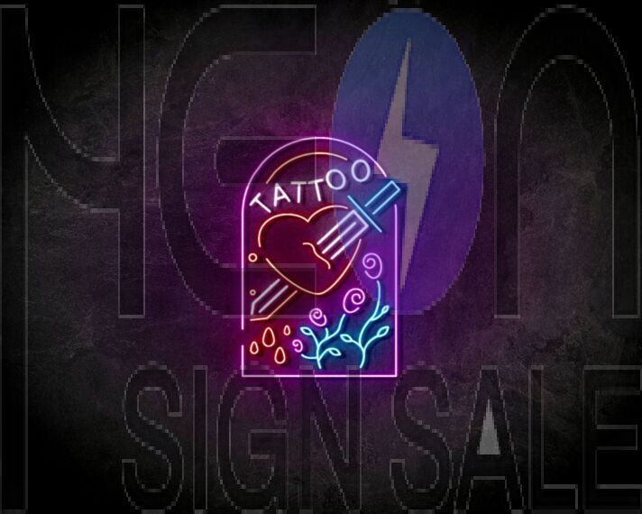LED Neon Sign Tattoo Heart