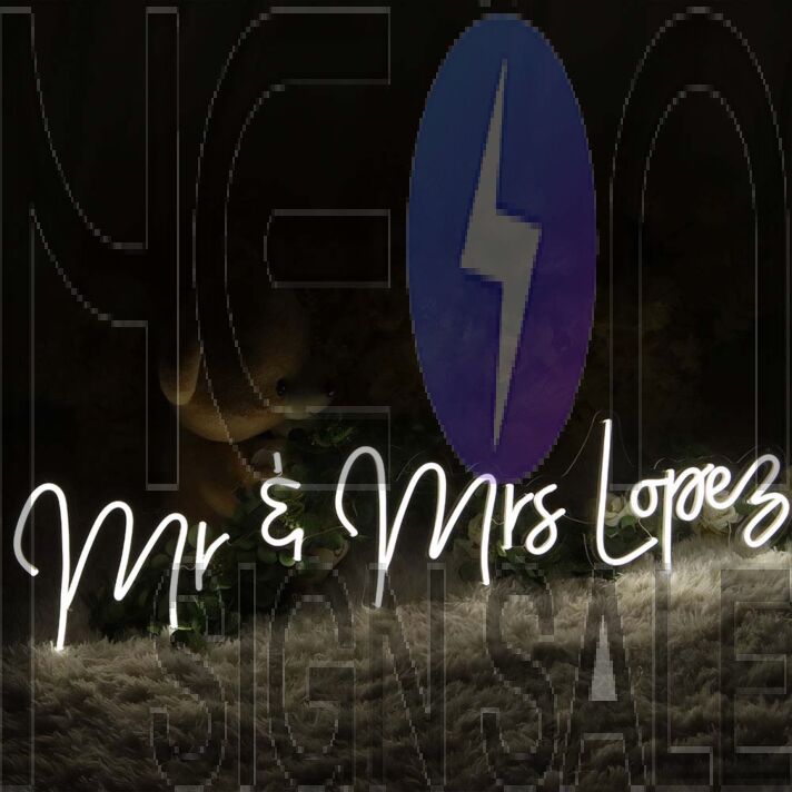 Mr And Mrs Lovers Neon Sign