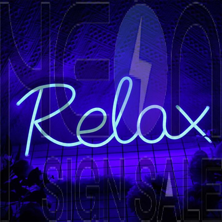 Relax Blue Neon Sign