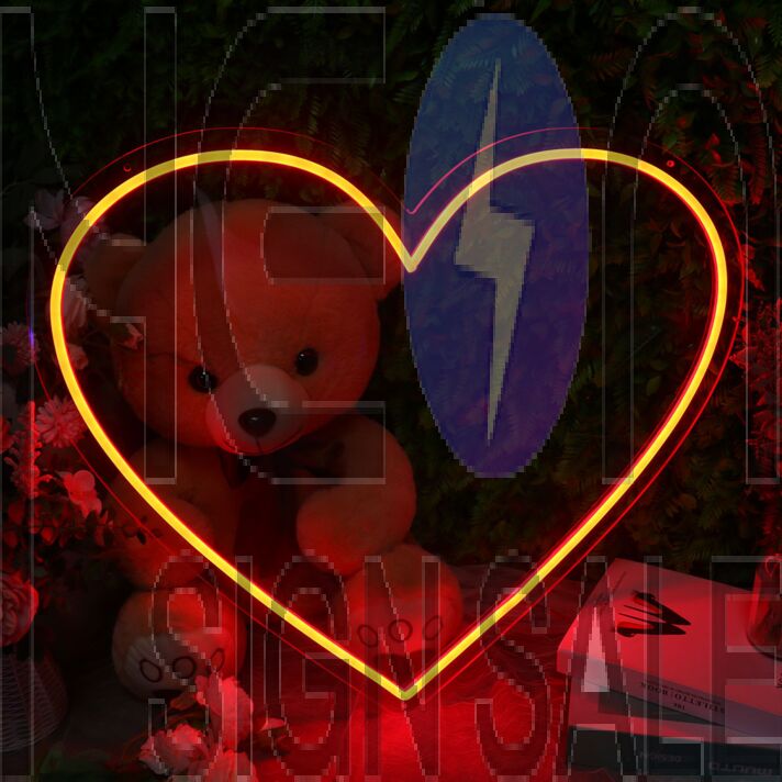 Red Love heart Neon Sign