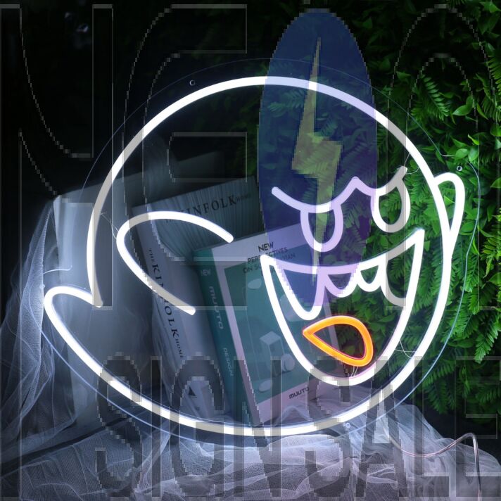 Boo Cute Ghost Halloween Neon Sign