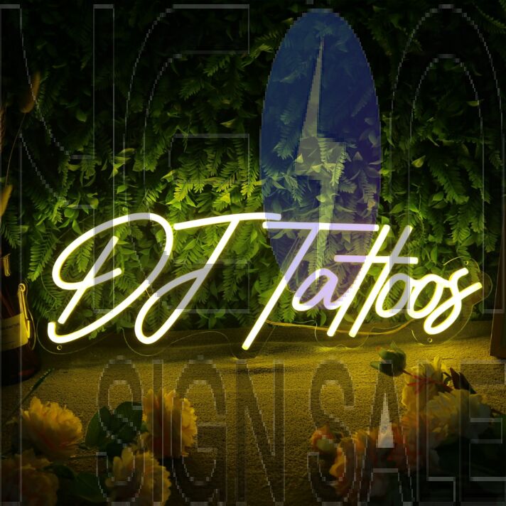 DJ Tattoos Neon Sign