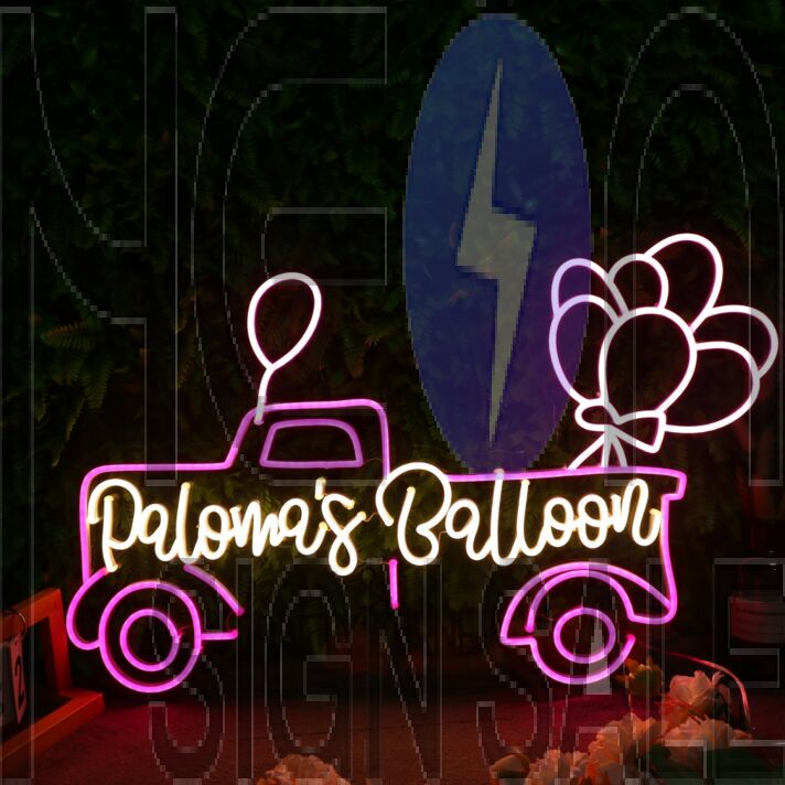Palowa's Balloon Car Neon Sign from 30inch