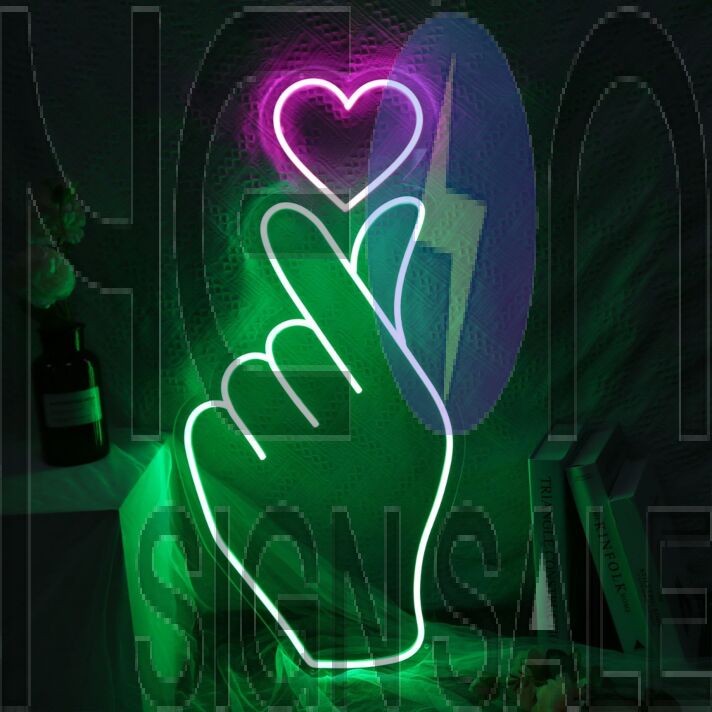 Korean Love Green Neon Sign