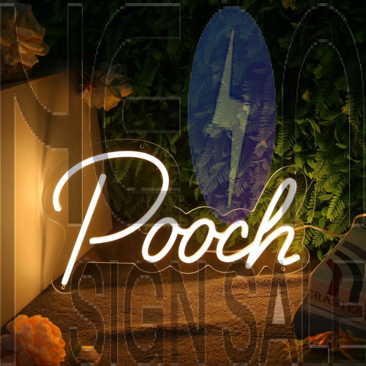 Pooch Yellow Neon Sign