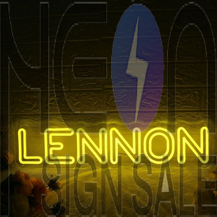 LENNON Yellow Neon Sign