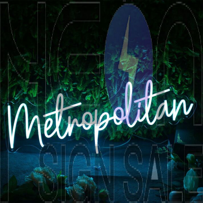 Metropolitan Blue Neon Sign