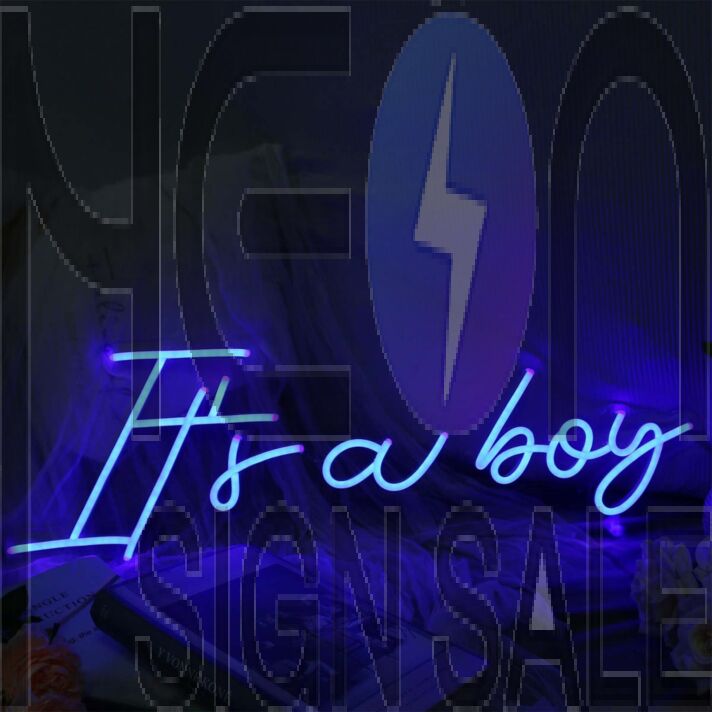 It Is A Boy Blue Neon Sign