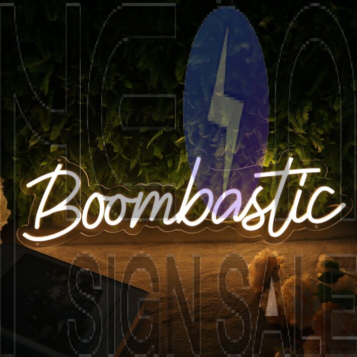 Boombastic Yellow Neon Sign