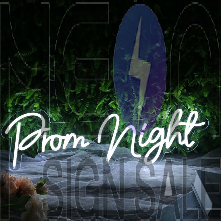 Prom Night White Neon Sign