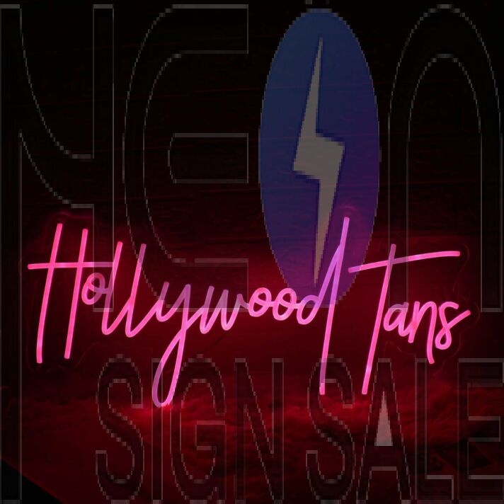 Hollywood Fans Pink Neon Sign
