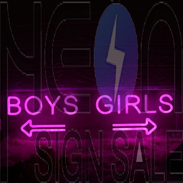 Boys' and girls' directions Neon Sign