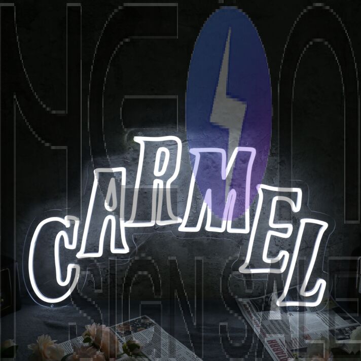 CARMEL White Neon Sign