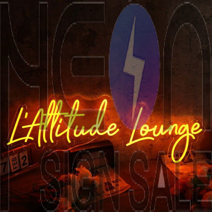 Lattitude Lounge Orange Neon Sign