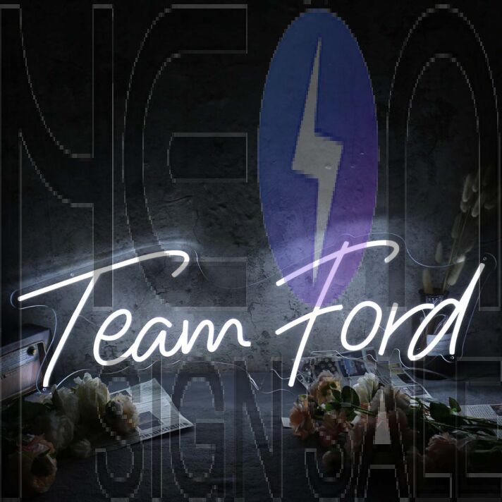 Team Ford White Neon Sign