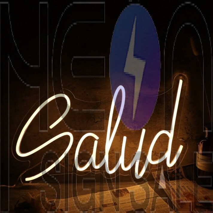 Salud Yellow Neon Sign