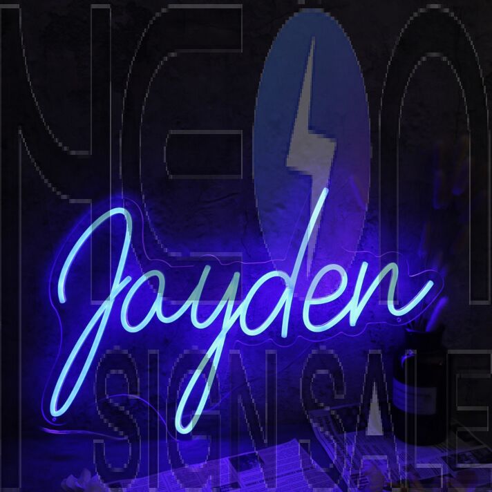 Jayden Blue Neon Sign