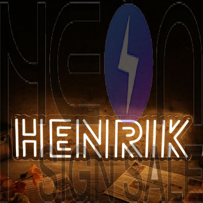 HENRIK Yellow Neon Sign
