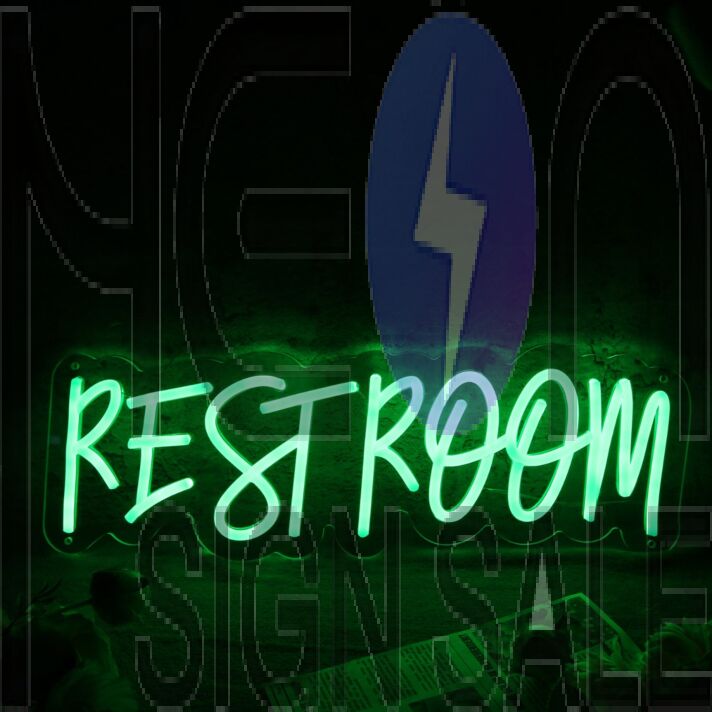 Restroom Green Neon Sign