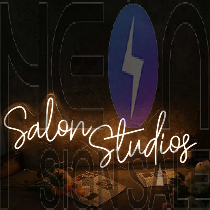 Salon Studios Yellow Neon Sign