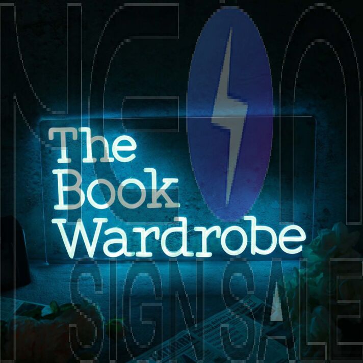 The Book Wardrobe Blue Neon Sign