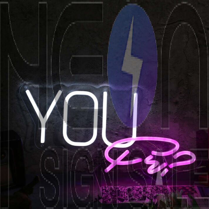 You White Neon Sign