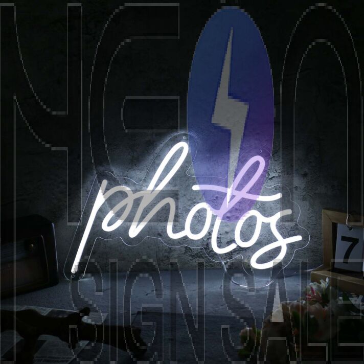 Photos White Neon Sign