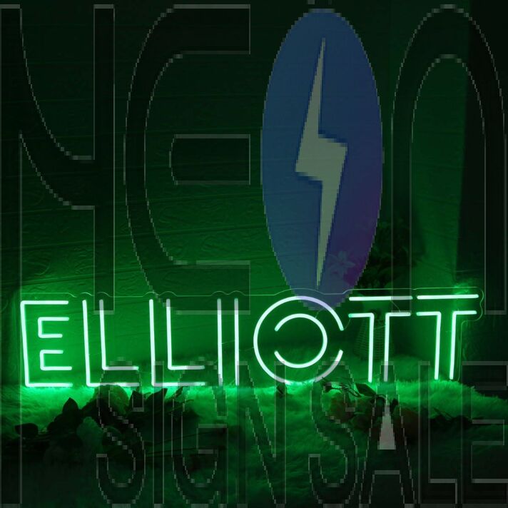 ELLIOTT Green Neon Sign