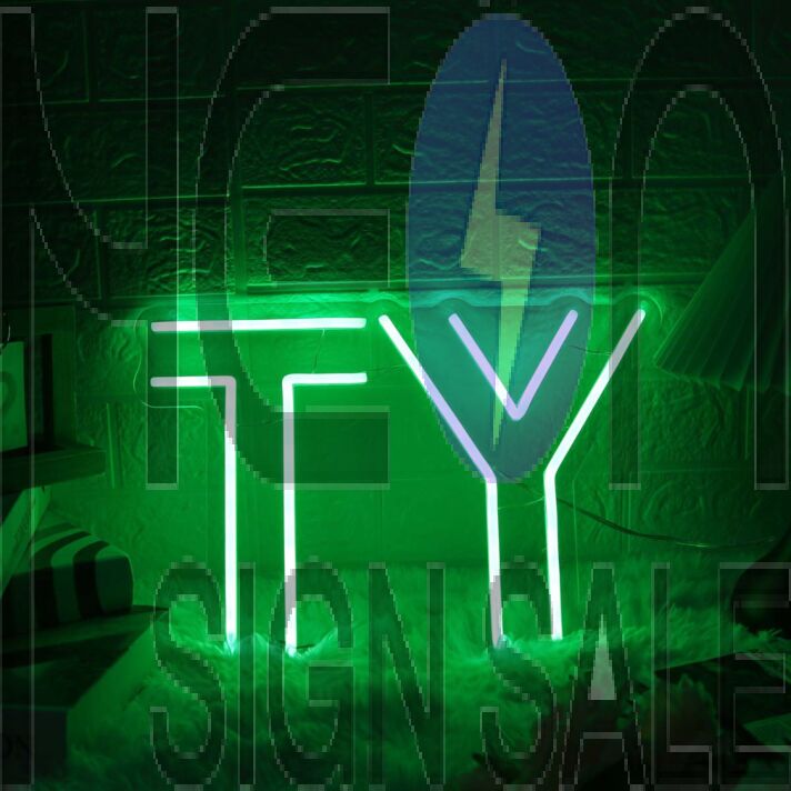 TY Green Custom Neon Sign