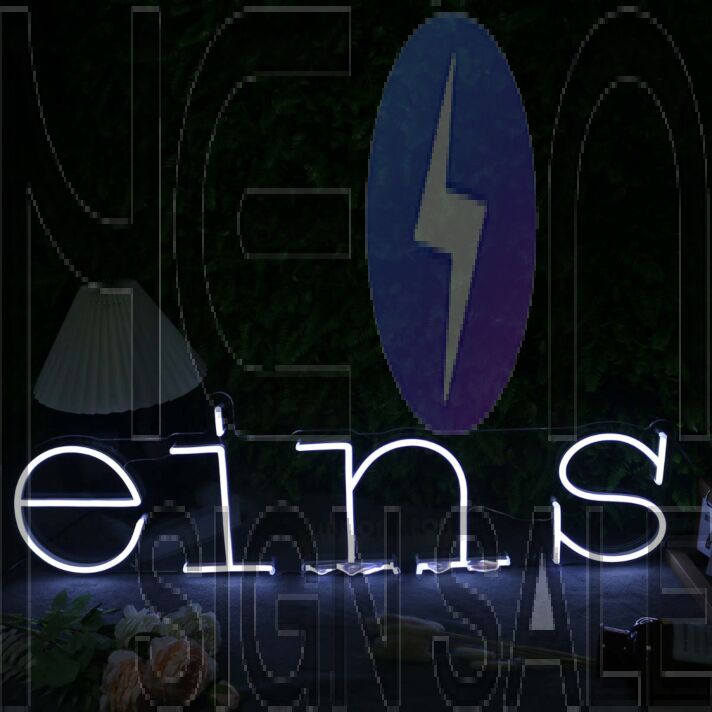 Eins White Neon Sign