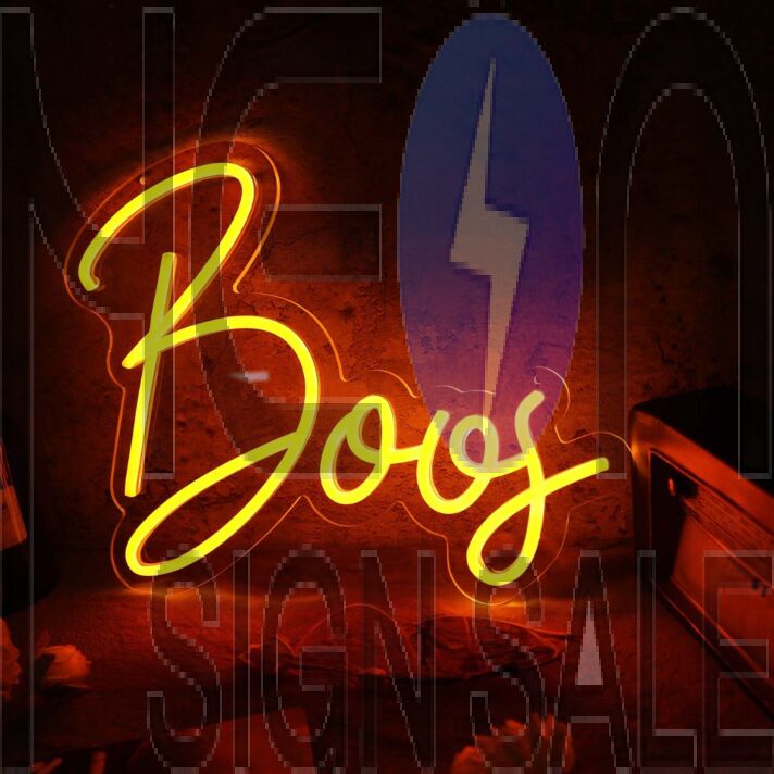 Boos Orange Neon Sign