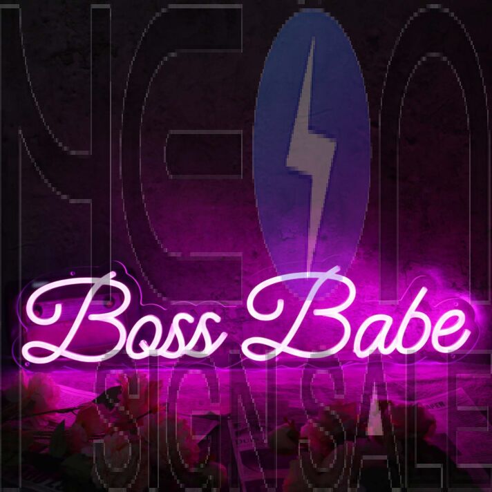 Boss Babe Purple Neon Sign