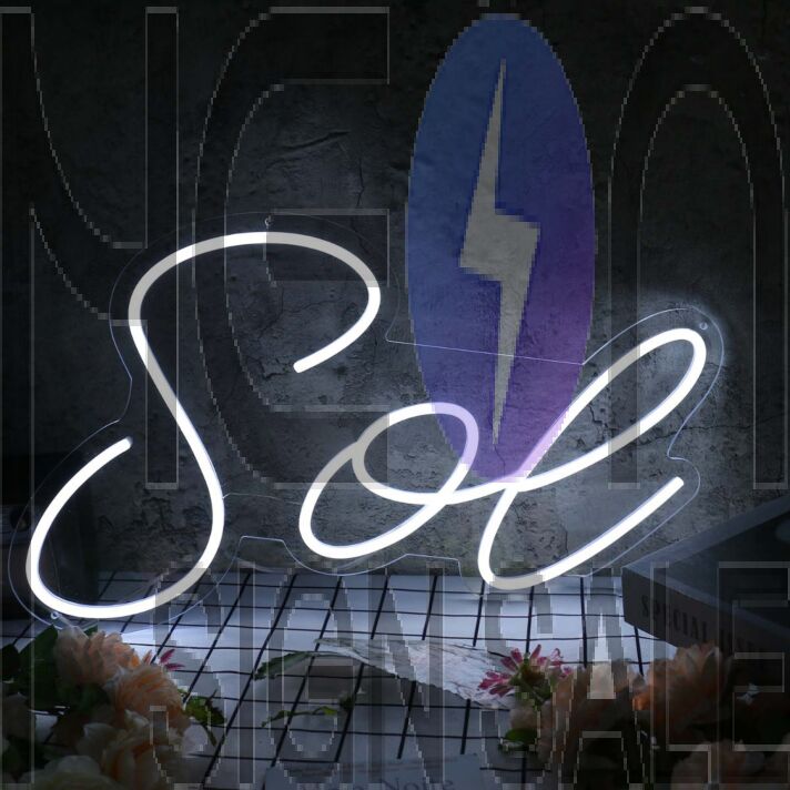 Sol White Neon Sign