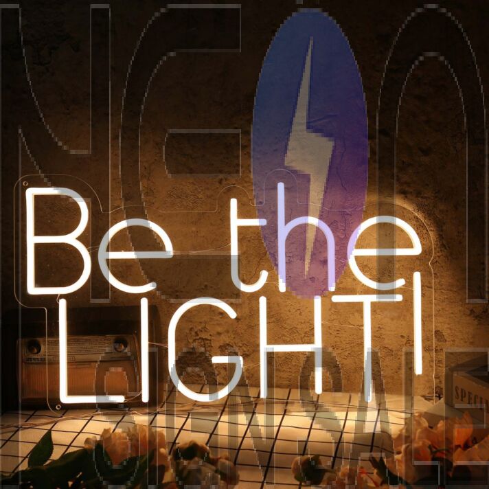 Be The Light Yellow Neon Sign