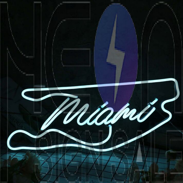 Miami White Neon Sign