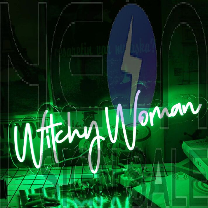 Witchy Woman Green Neon Sign