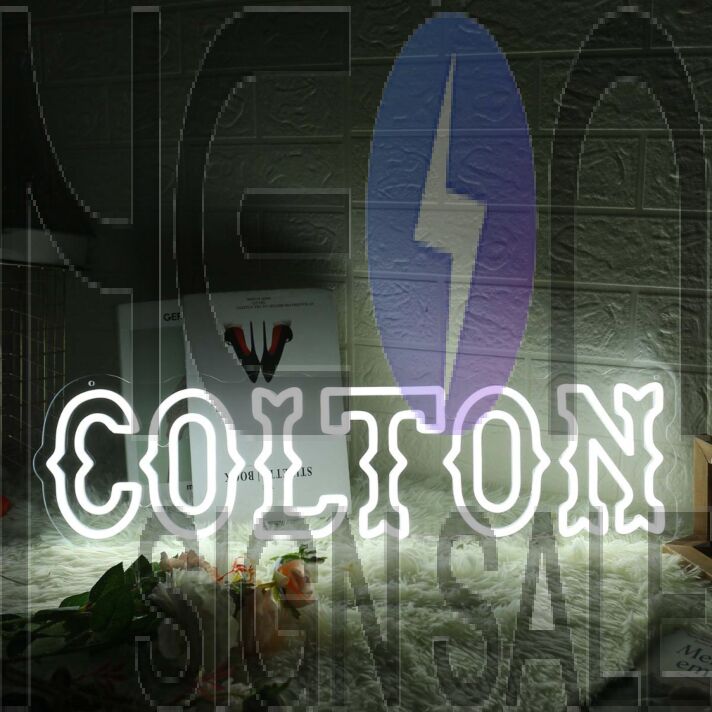 Colton White Neon Sign